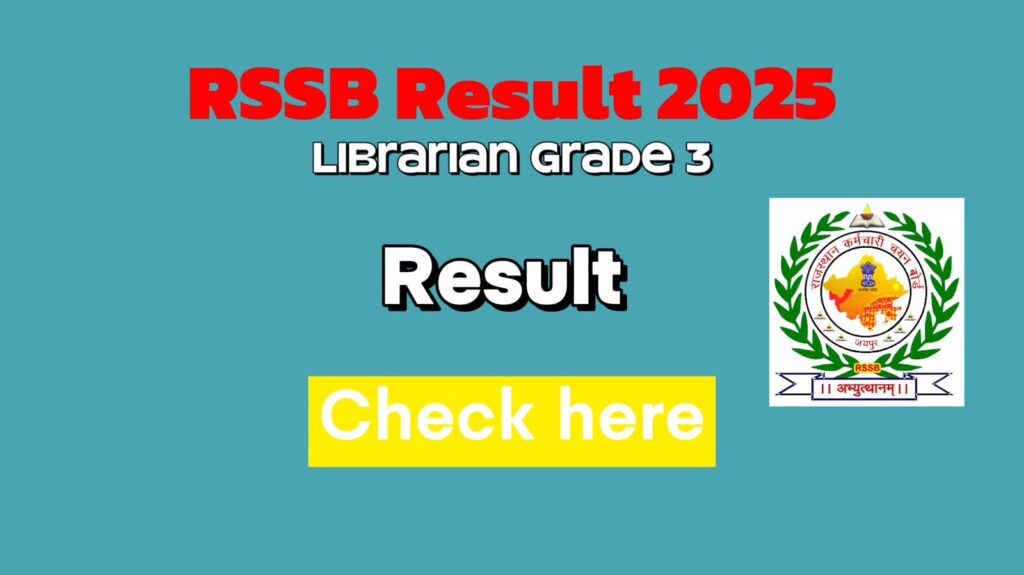 Rajasthan RSSB Librarian Grade Third