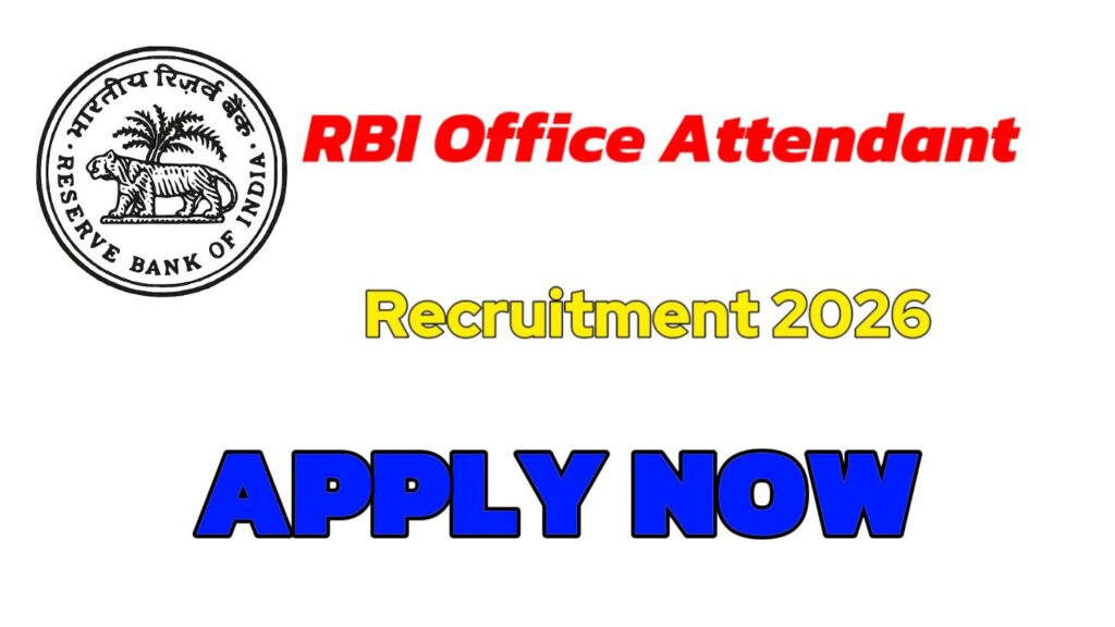 Reserve Bank of India Office Attendant