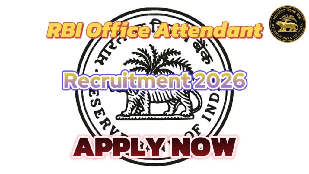 Reserve Bank of India Office Attendant